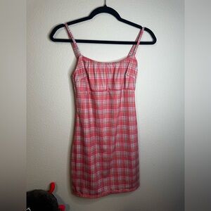 Sugar Thrillz Pink Plaid Mini Dress